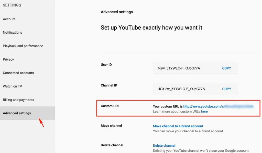 Custom URL Custom URL