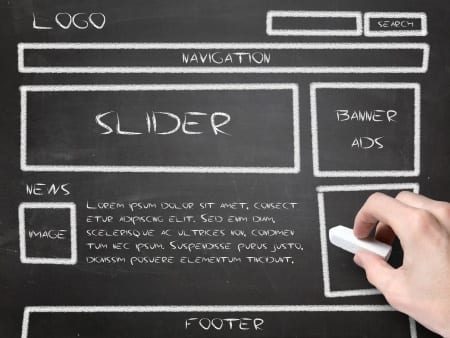 website wireframe layout